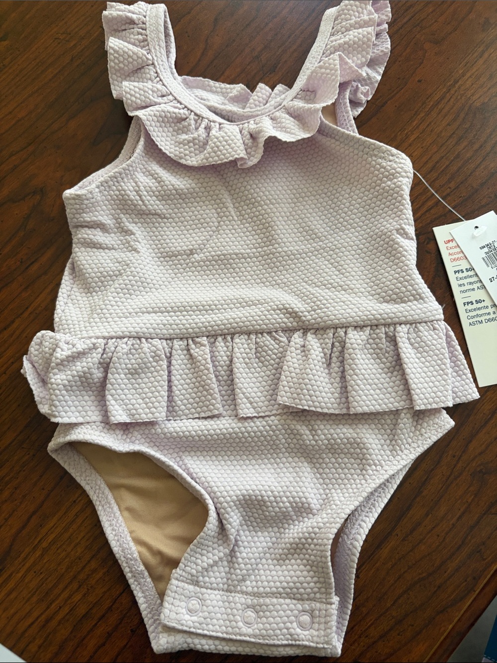 Old Navy Lilac Ruffle One-Piece Bodysuit